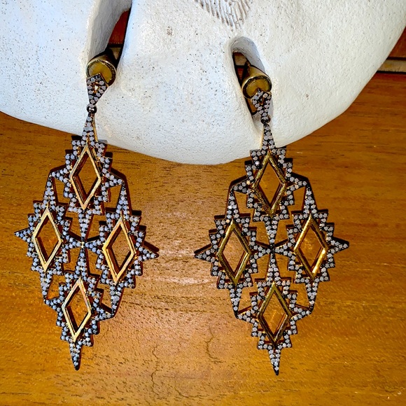 GORGEOUS ART DECO VINTAGE Earrings!! - Picture 2 of 4